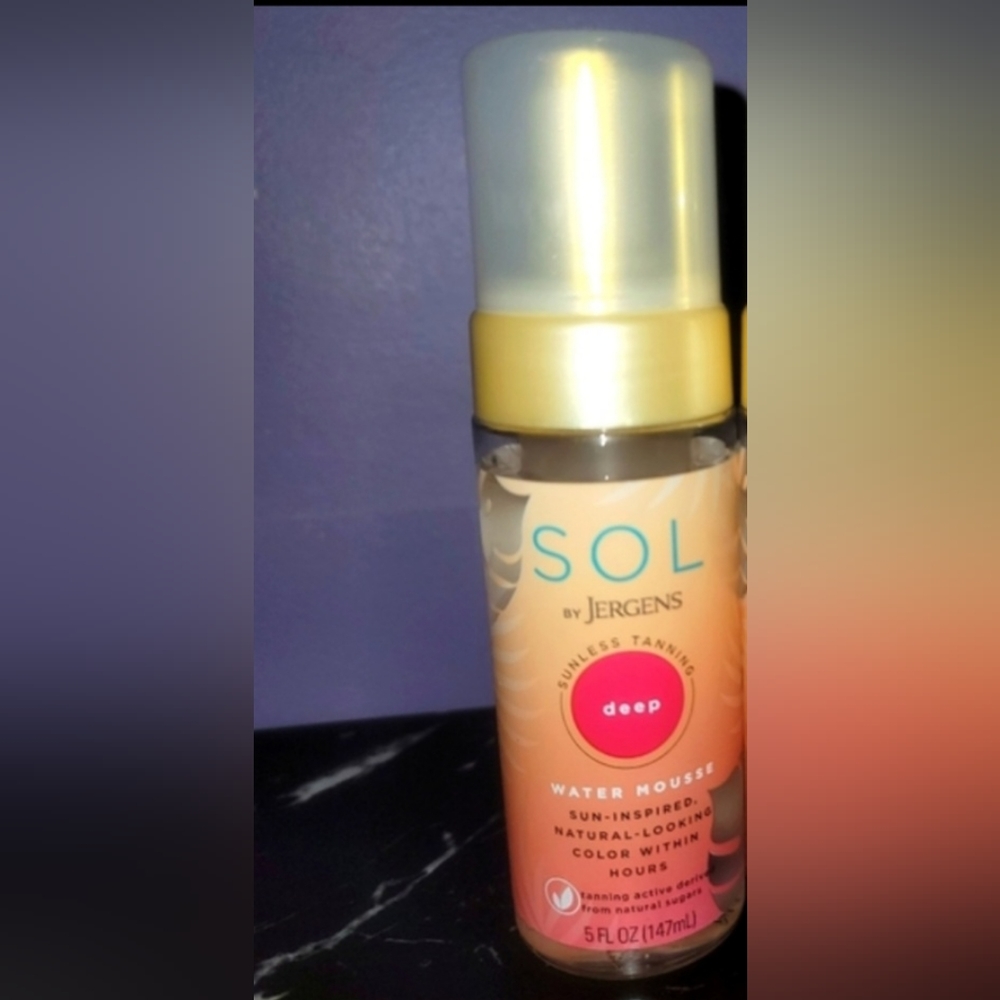 1 SOL By Jergens Sunless Tanner Water Mousse Deep